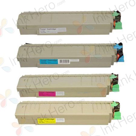 4 Pack Compatible Oki C810, C810N, C830, C830N Toner Cartridges