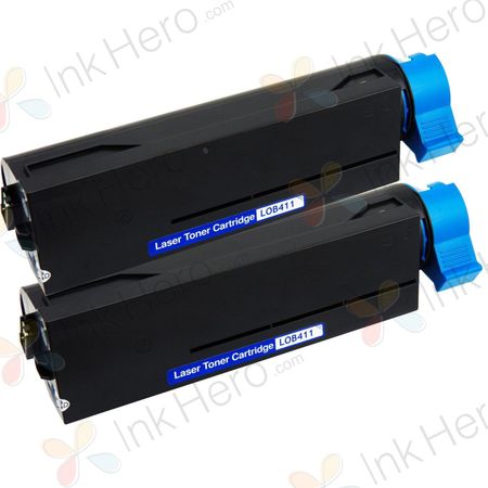 2 Pack Oki 44574702 Compatible Standard Toner Cartridges