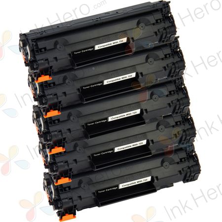 5 Pack Canon 712 Black Compatible Toner Cartridges