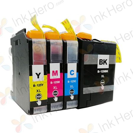 4 Pack Brother LC129 & LC125 Compatible Super High-Yield Ink Cartridges