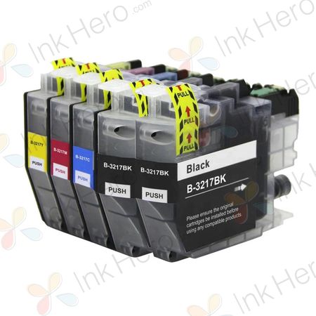 5 Pack Brother LC3217 Compatible High-Yield Ink Cartridges