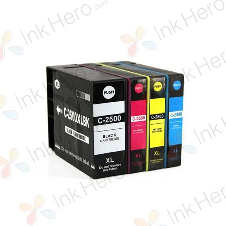 4 Pack Canon PGI-2500XL High-Yield Compatible Ink Cartridges